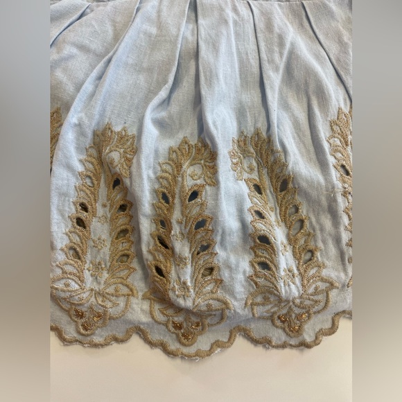 Anthropologie Moulinette Soeurs Womens Peplum Halter Top SMALL Embroidered - Picture 6 of 11